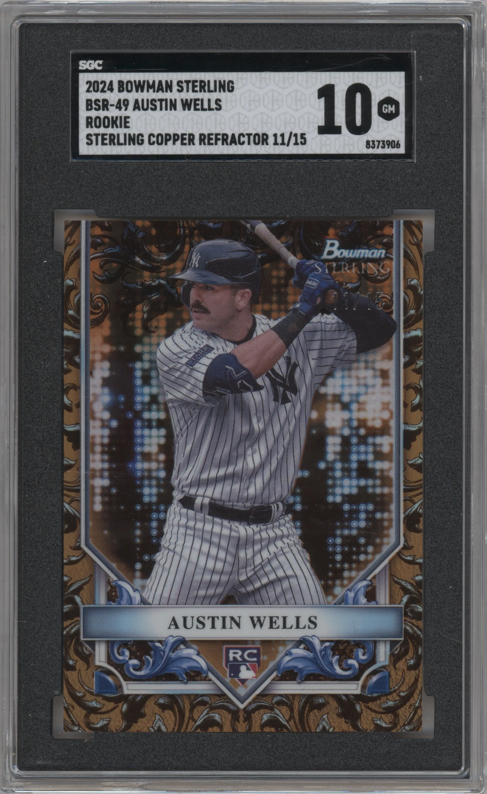 2024 Bowman Sterling Rookies Austin Wells Copper SGC 10