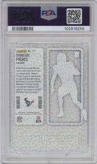 Dameon Pierce from the 2022 Panini Contenders set featuring a Sparkle Clear Ticket parallel graded by PSA and given an overall grade of 10.