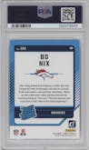 Bo Nix from the 2024 Donruss set graded by PSA and given an overall grade of 10.