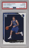 Luka Doncic from the 2018-19 Panini NBA Hoops  set graded by PSA and given an overall grade of 10.