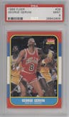 George Gervin from the 1986-87 Fleer set graded by PSA and given an overall grade of 9.