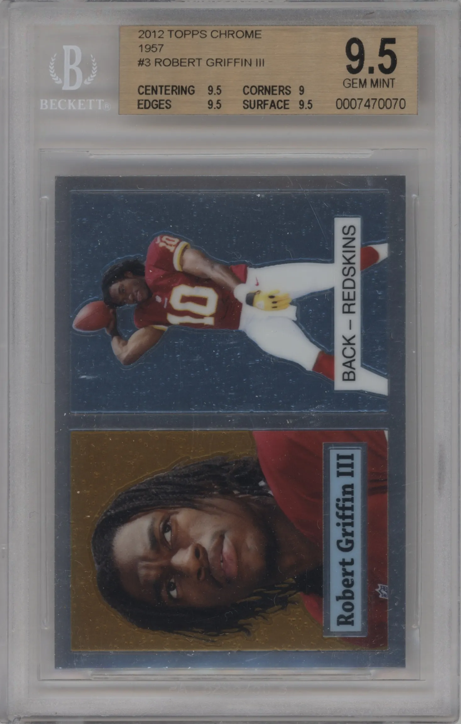 2012 Topps Chrome 1957 Robert Griffin III #3 BGS 9.5