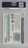 Patrick Mahomes II from the 2017 Panini Classics set graded by PSA and given an overall grade of 9.