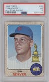 Tom Seaver from the 1968 Topps set graded by PSA and given an overall grade of 3.