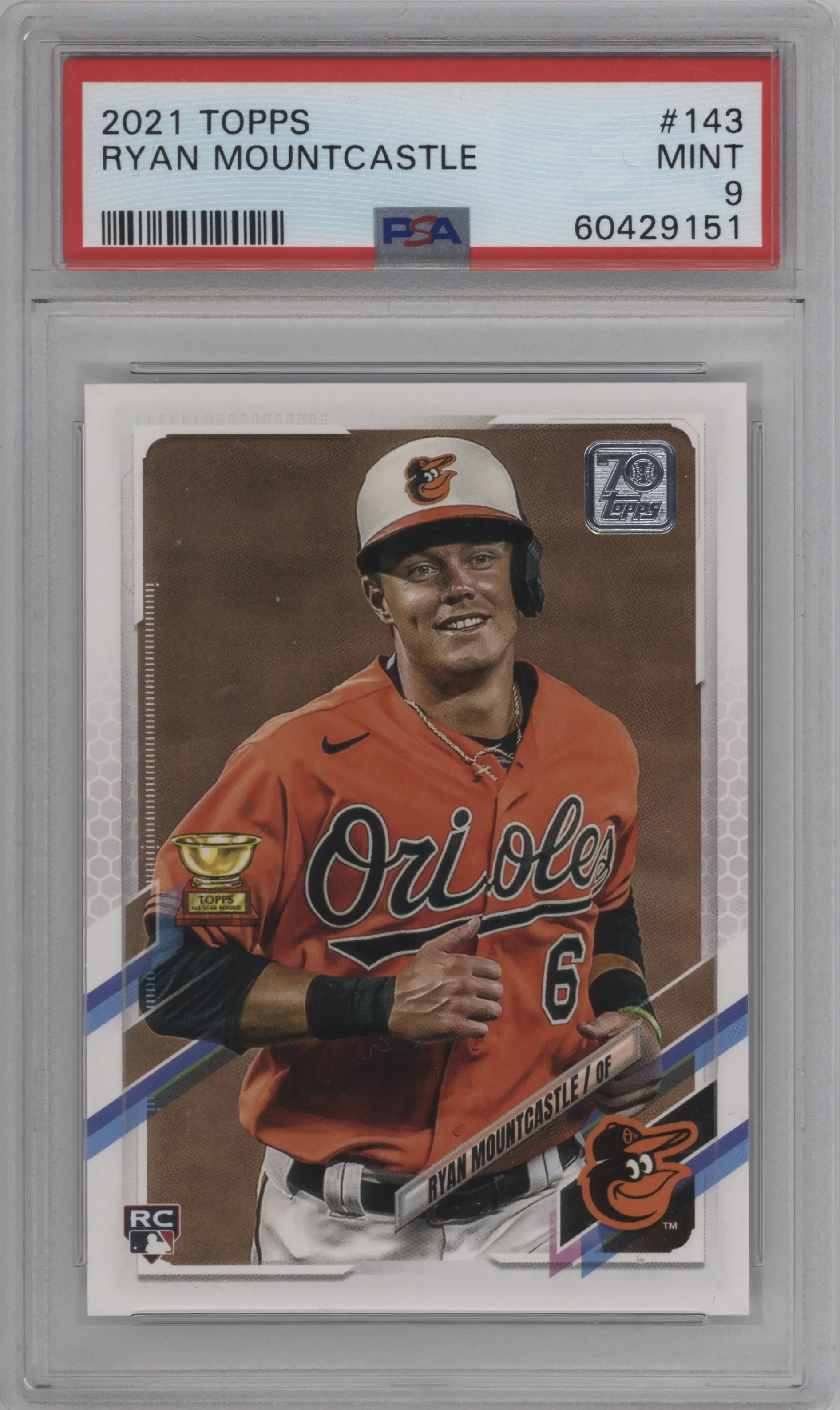 2021 Topps Series 1 Ryan Mountcastle #143 PSA 9