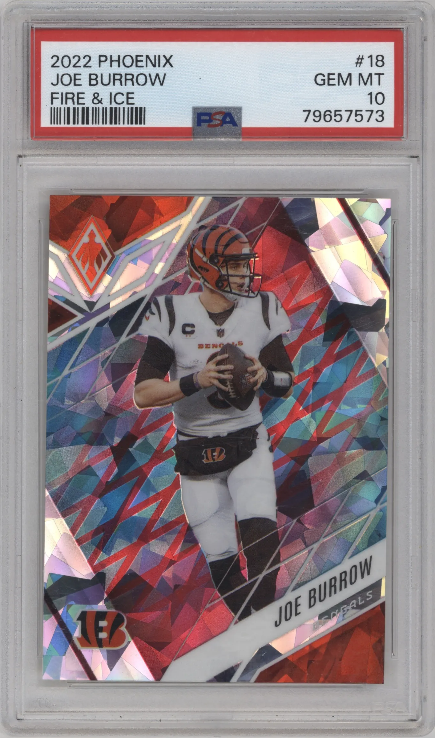 2022 Panini Phoenix Joe Burrow Fire & Ice PSA 10