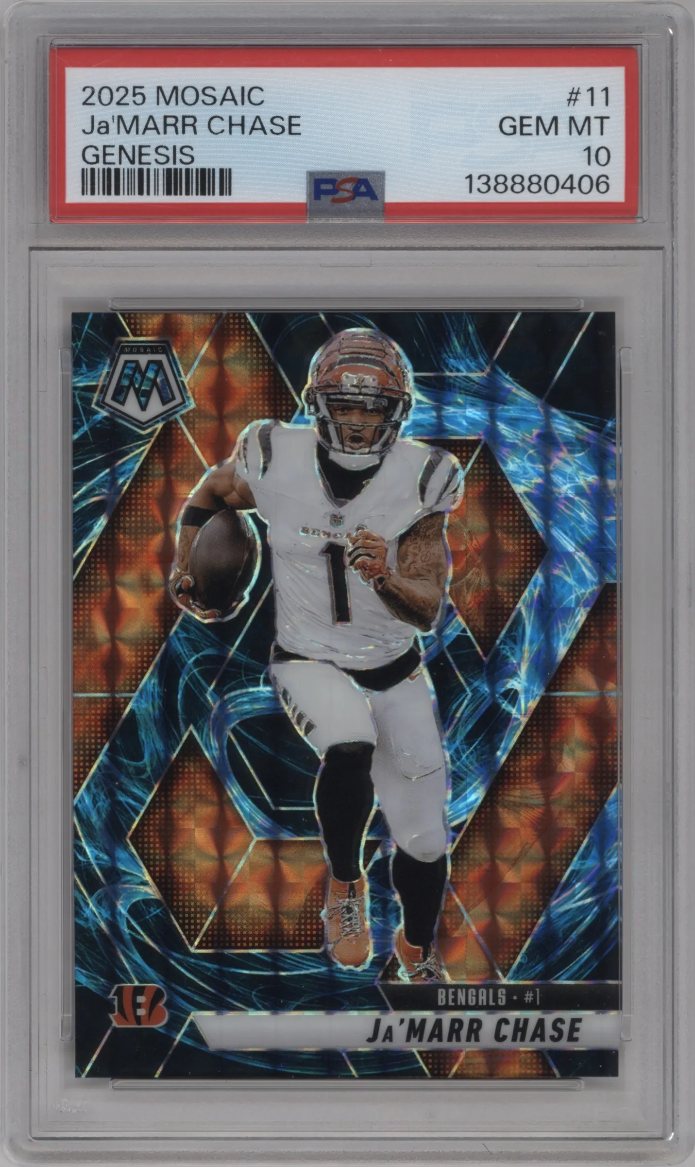 2025 Panini Mosaic Ja'Marr Chase Genesis #11 PSA 10