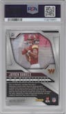 Jayden Daniels from the 2024 Panini Prizm set graded by PSA and given an overall grade of 10.