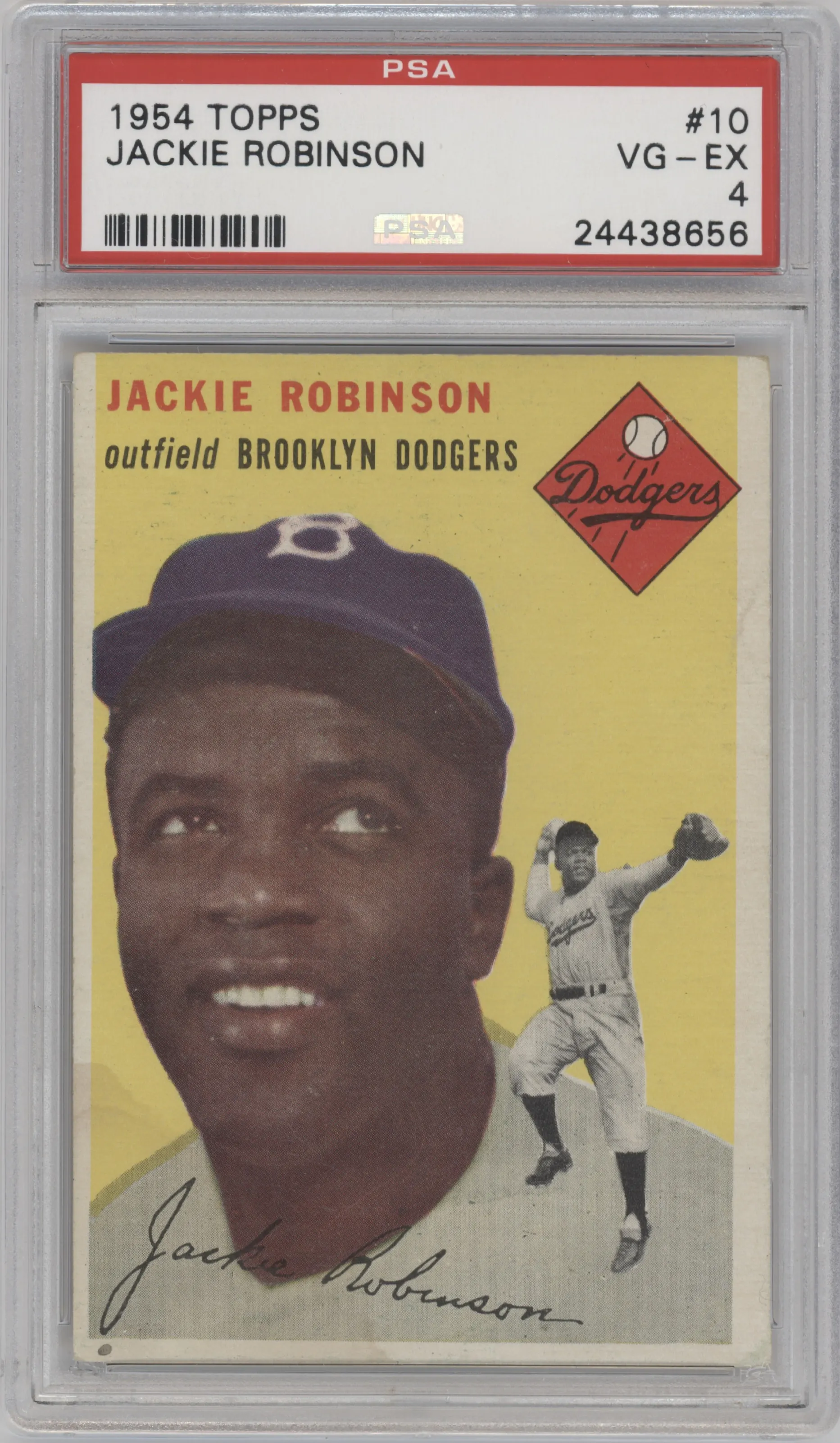 1954 Topps Jackie Robinson #10 PSA 4