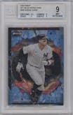 Aaron Judge  from the 2024 Topps Finest set featuring a Sky Blue Refractor parallel graded by Beckett and given an overall grade of 9.