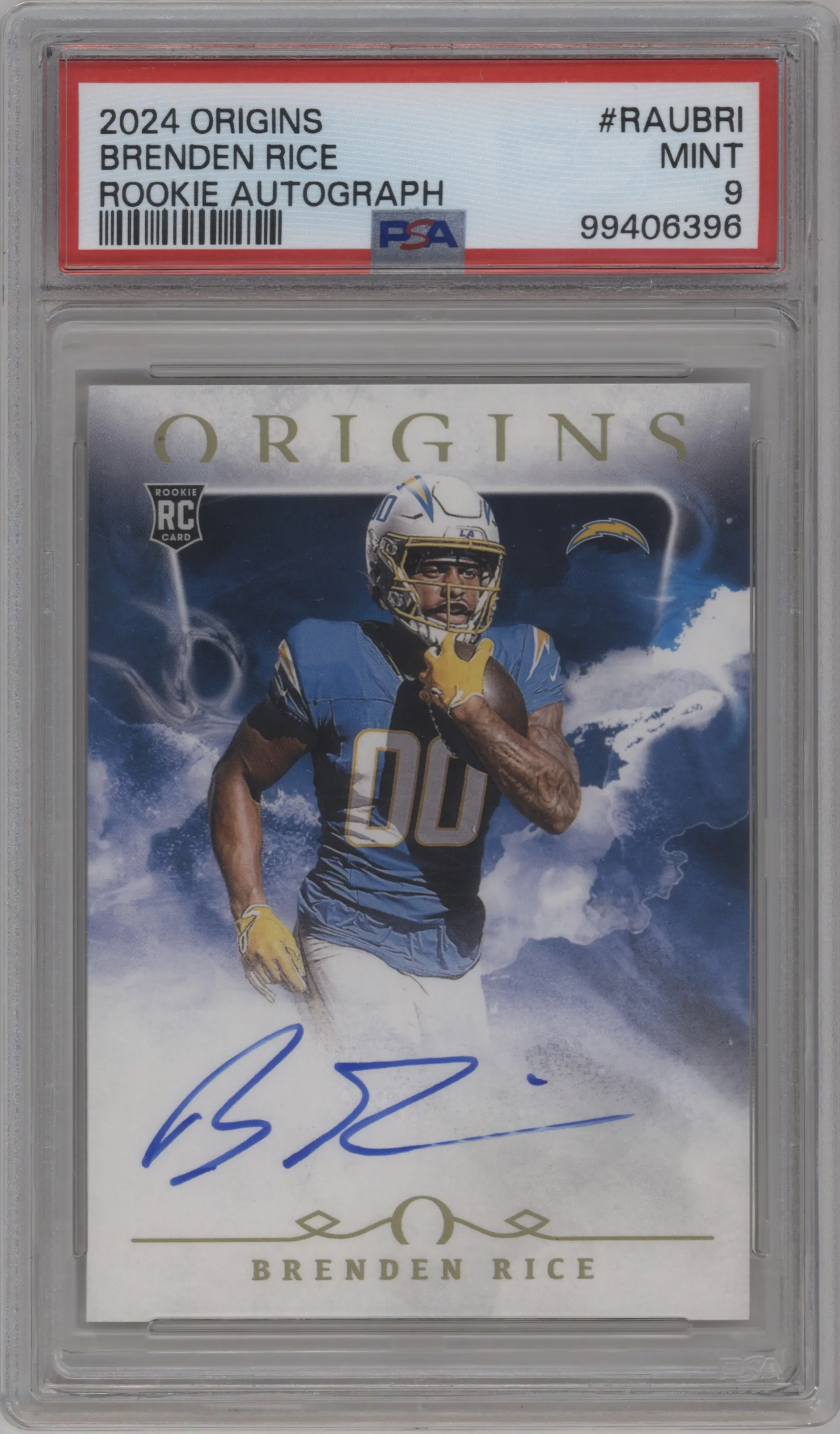 2024 Panini Origins Rke.Auto Brenden Rice #RAU-BRI PSA 9