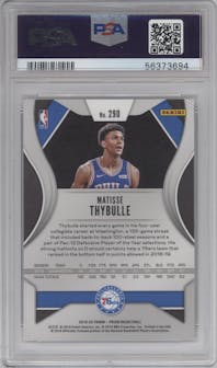 Matisse Thybulle from the 2019-20 Panini Prizm set graded by PSA and given an overall grade of 10.