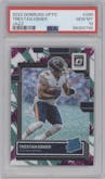 Trestan Ebner from the 2022 Panini Donruss Optic set featuring a Jazz parallel graded by PSA and given an overall grade of 10.