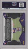 J.J. McCarthy from the 2024 Panini Mosaic set featuring a Pink Camo parallel graded by PSA and given an overall grade of 10.