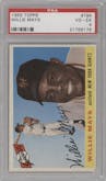 Willie Mays from the 1955 Topps set graded by PSA and given an overall grade of 4.