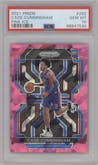 Cade Cunningham from the 2021-22 Panini Prizm  set featuring a Pink Ice parallel graded by PSA and given an overall grade of 10.