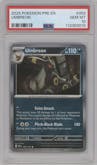 Umbreon from the 2025 Pokemon SV set graded by PSA and given an overall grade of 10.