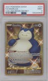 Snorlax from the 2021 Pokemon SWSH set graded by PSA and given an overall grade of 9.