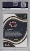 Cole Kmet from the 2020 Panini Select set featuring a Zebra parallel graded by PSA and given an overall grade of 10.