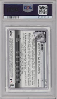 Luis Robert from the 2020 Bowman Sapphire Edition set graded by PSA and given an overall grade of 10.