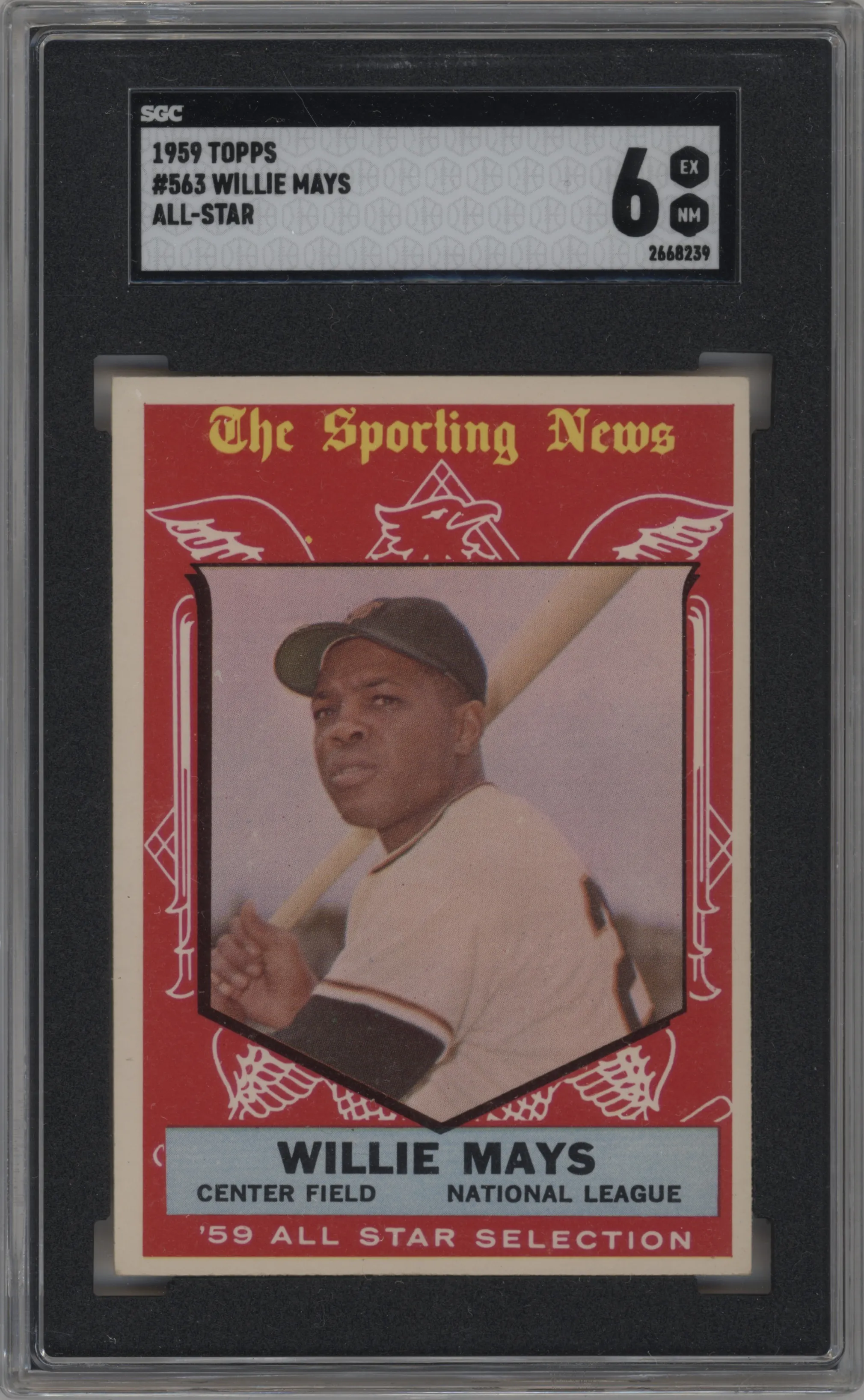 1959 Topps Willie Mays #563 SGC 6