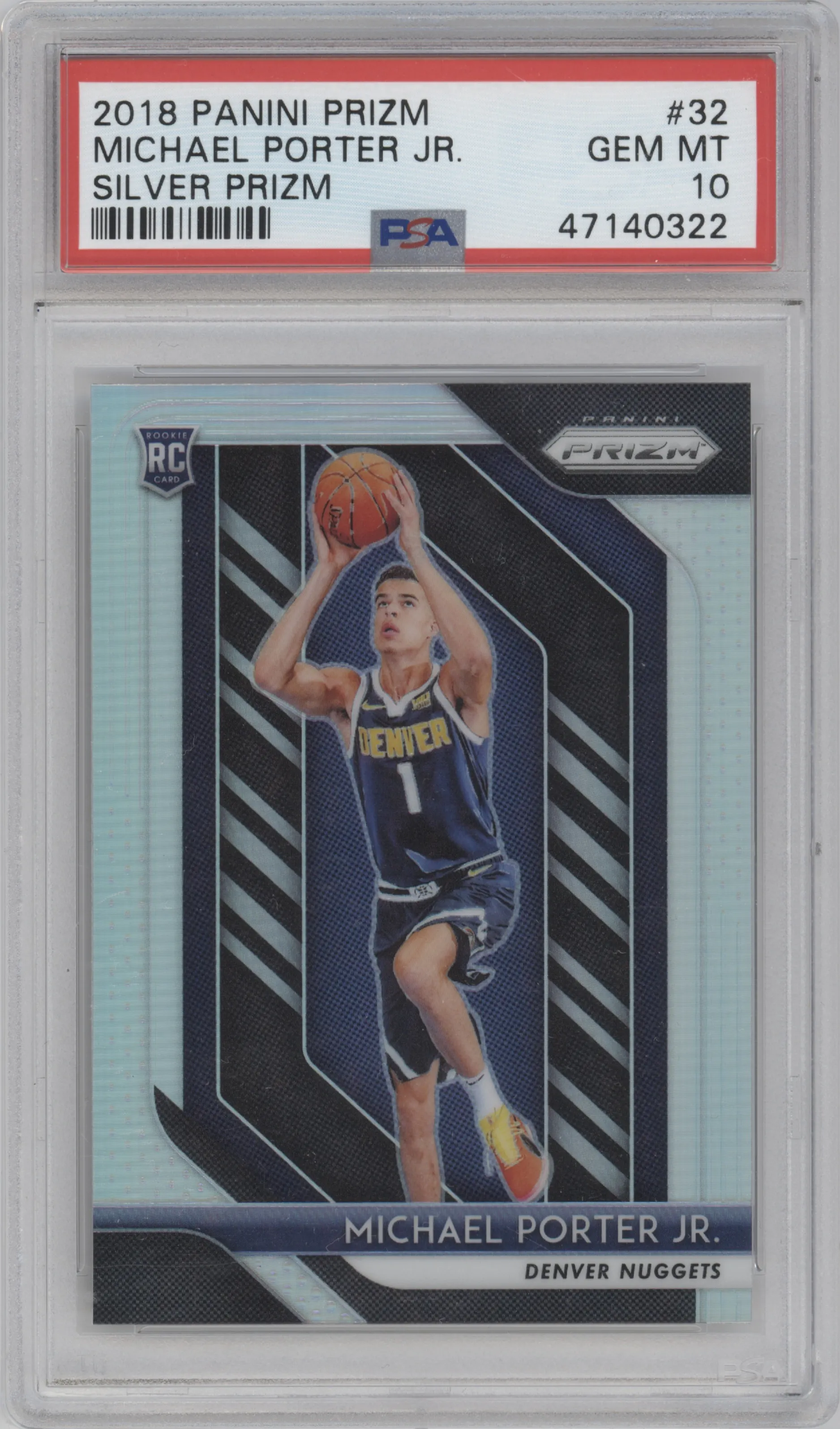 2018 Panini Prizm Michael Porter Jr. Silver Prizm #32 PSA 10