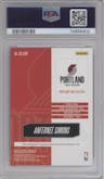 Anfernee Simons from the 2018-19 Panini Absolute Memorabilia set featuring a Level 2 parallel graded by PSA and given an overall grade of 9.