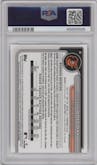 Jackson Holliday from the 2024 Bowman Chrome Mega Box set graded by PSA and given an overall grade of 10.