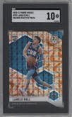 LaMelo Ball from the 2020-21 Panini Mosaic set featuring a Reactive Orange parallel graded by SGC and given an overall grade of 10.