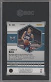 LaMelo Ball from the 2020-21 Panini Mosaic set featuring a Reactive Orange parallel graded by SGC and given an overall grade of 10.