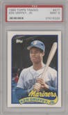 Ken Griffey Jr. from the 1989 Topps Traded set graded by PSA and given an overall grade of 9.