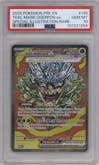 Teal Mask Ogerpon ex from the 2025 Pokemon SV set graded by PSA and given an overall grade of 10.