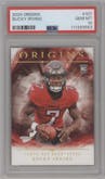 Bucky Irving from the 2024 Panini Origins set graded by PSA and given an overall grade of 10.