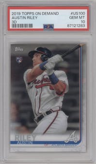 Riley Austin from the 2019 Topps On-Demand Set 13: MLB 3D set graded by PSA and given an overall grade of 10.