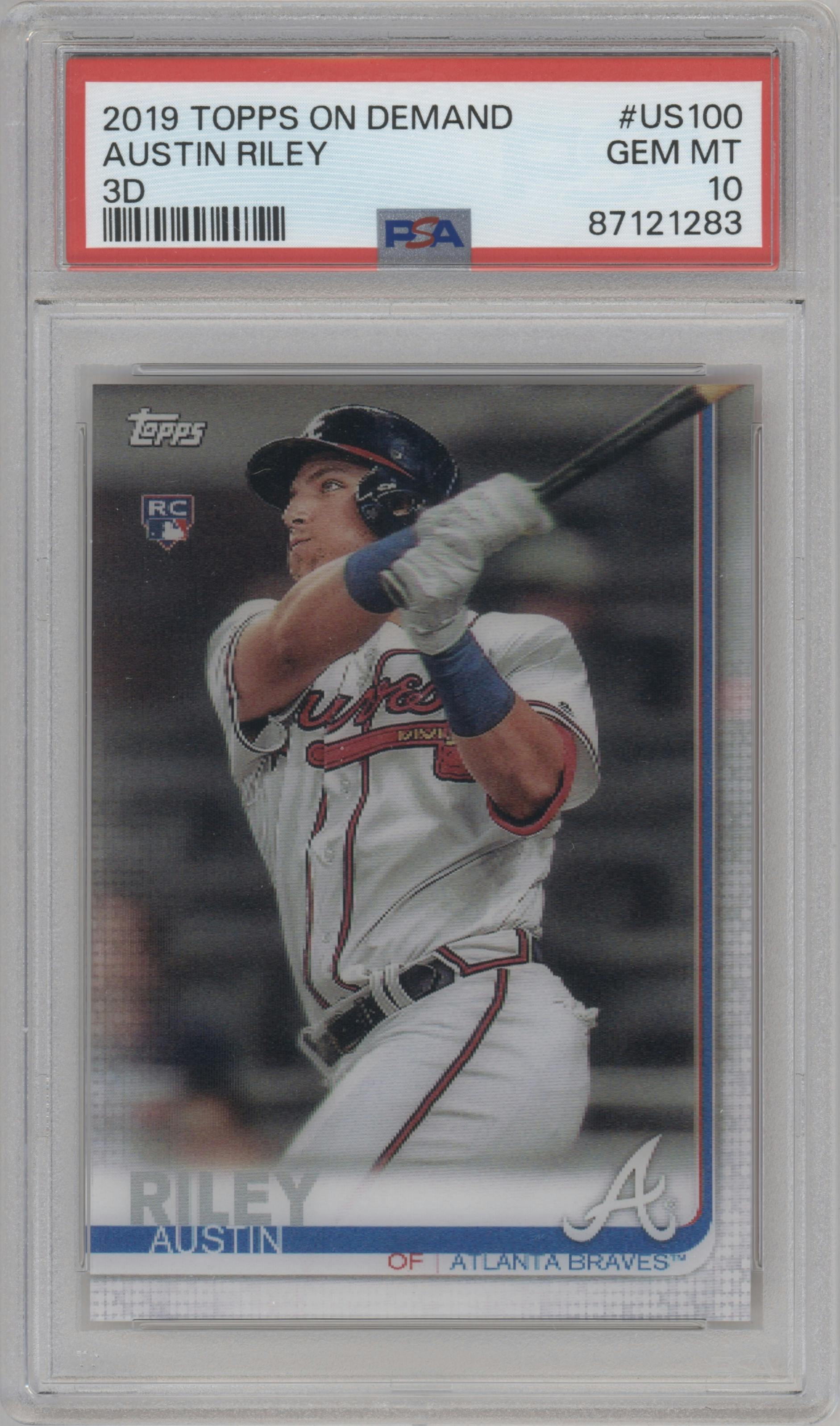 Riley Austin from the 2019 Topps On-Demand Set 13: MLB 3D set graded by PSA and given an overall grade of 10.