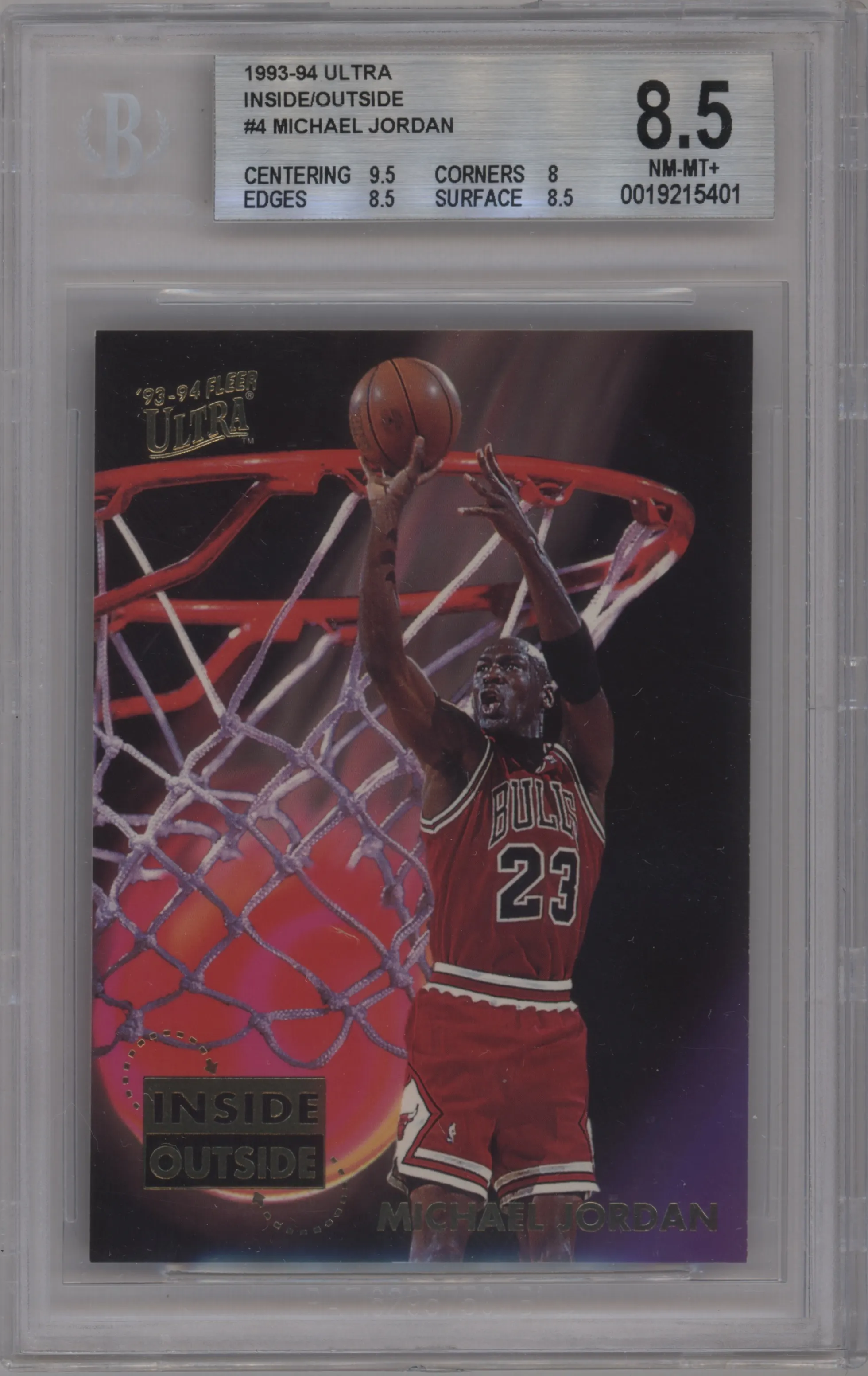 1993 Fleer Ultra Inside Outside Michael Jordan #4 BGS 8.5