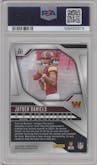 Jayden Daniels from the 2024 Panini Prizm set graded by PSA and given an overall grade of 10.