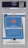 Cade Cunningham from the 2021-22 Panini Donruss Optic set featuring a Holo parallel graded by PSA and given an overall grade of 10.
