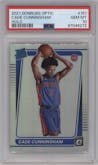 Cade Cunningham from the 2021-22 Panini Donruss Optic set featuring a Holo parallel graded by PSA and given an overall grade of 10.