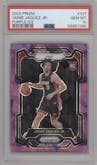 Jaime Jaquez Jr. from the 2023-24 Panini Prizm set featuring a Purple Ice  parallel graded by PSA and given an overall grade of 10.