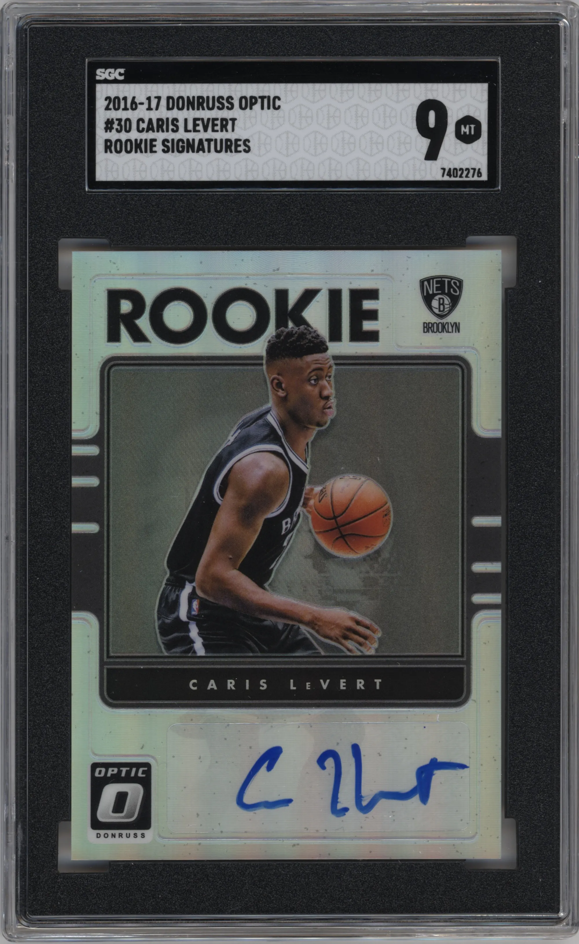 2016 Panini Donruss Optic Rke.Sig. Caris LeVert Holo SGC 9