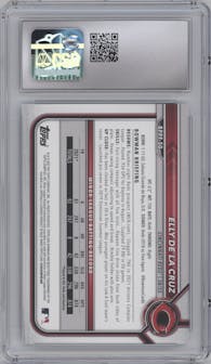 Elly De La Cruz from the 2022 Bowman 1st Edition set featuring a Sky Blue Foil parallel graded by CSG and given an overall grade of 10.