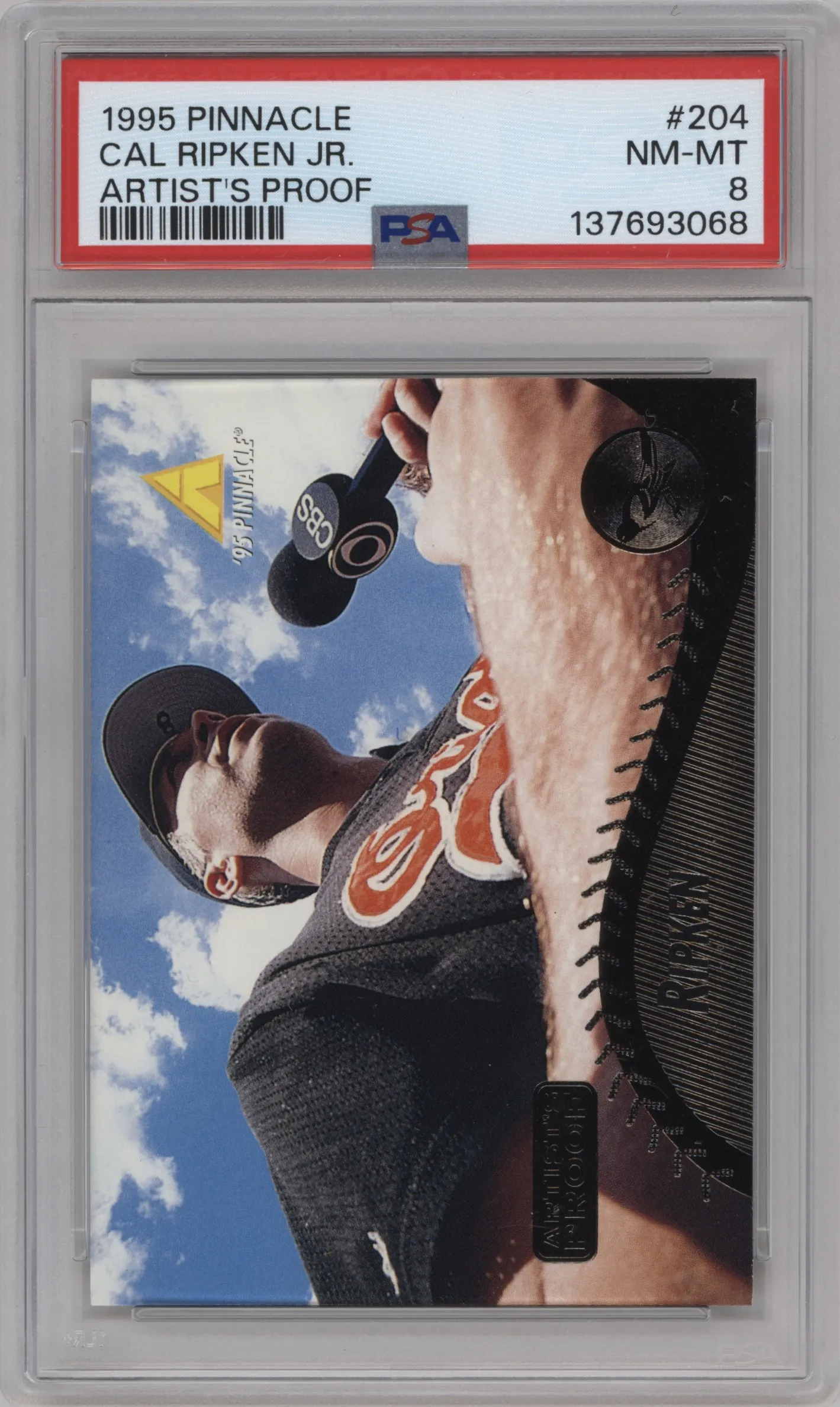 1995 Pinnacle Cal Ripken Jr. Artist's Proof #204 PSA 8