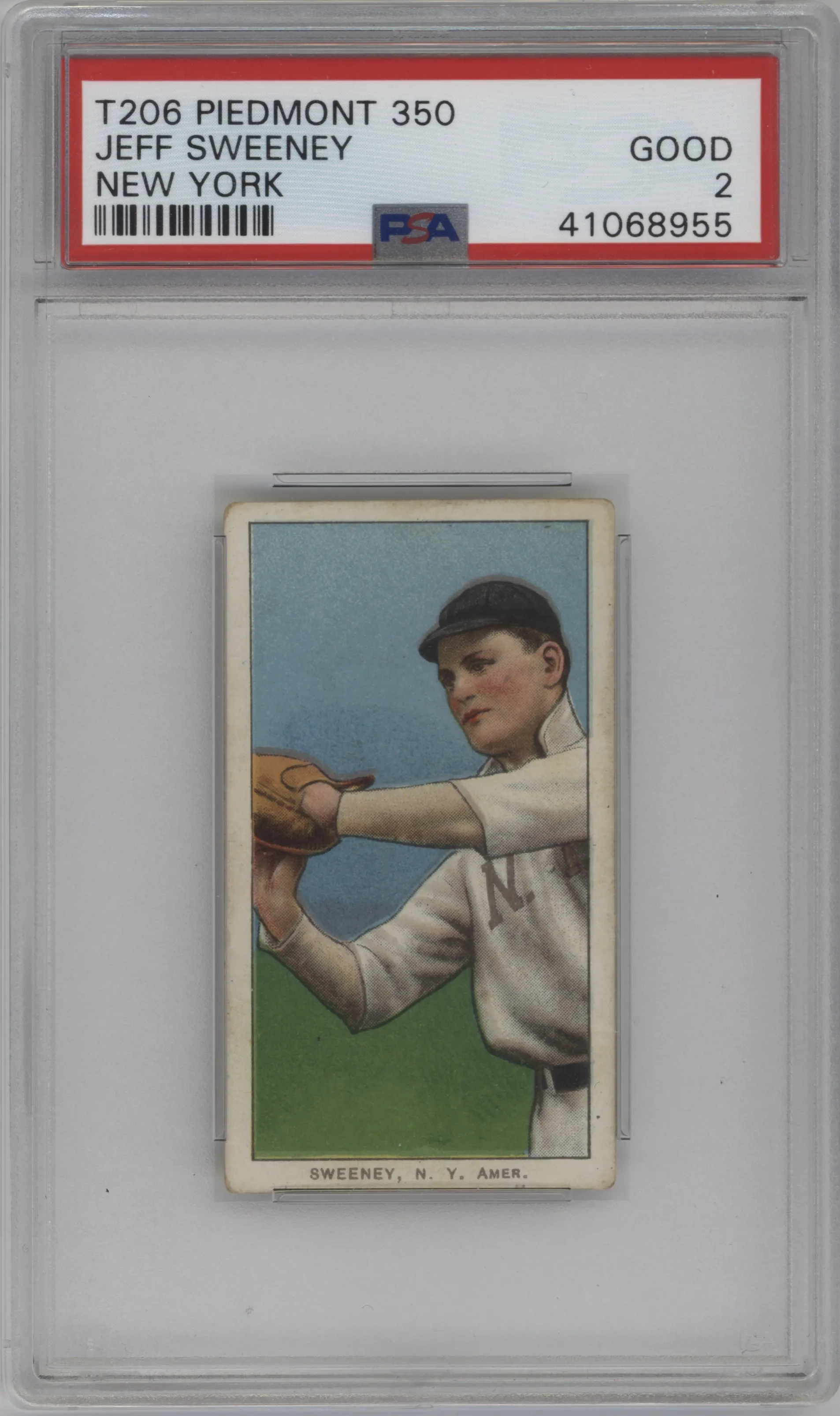 1909 T206 Piedmont 350 Jeff Sweeney #NNO PSA 2