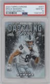 Brock Bowers from the 2024 Topps Chrome set graded by PSA and given an overall grade of 10.