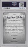 Brock Bowers from the 2024 Topps Chrome set graded by PSA and given an overall grade of 10.