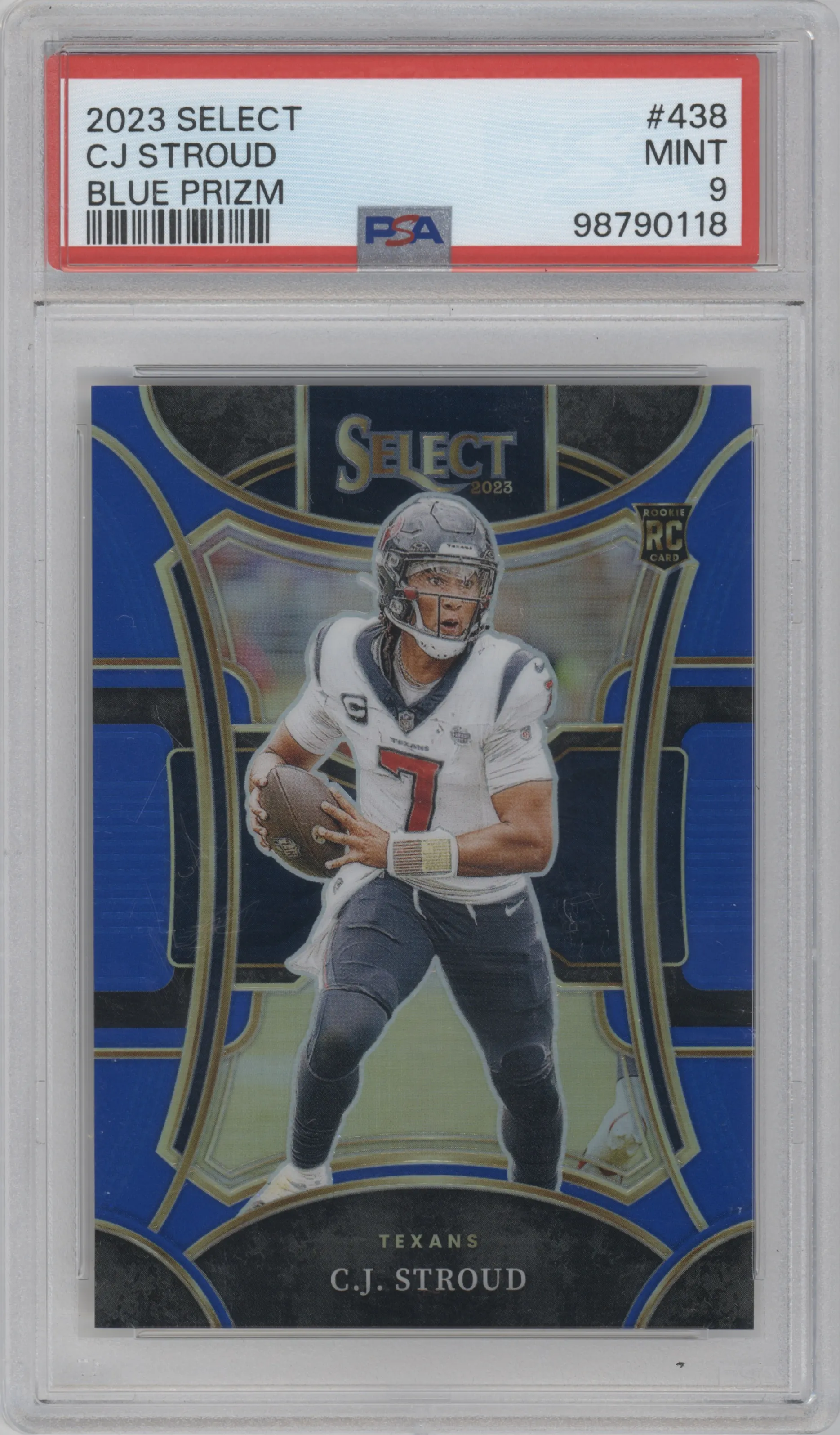 2023 Panini Select Suite Lvl. C.J. Stroud Blue Prizm #438 PSA 9