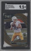 Justin Herbert from the 2020 Panini Select set featuring a Die-Cut Copper parallel graded by SGC and given an overall grade of 9.5.