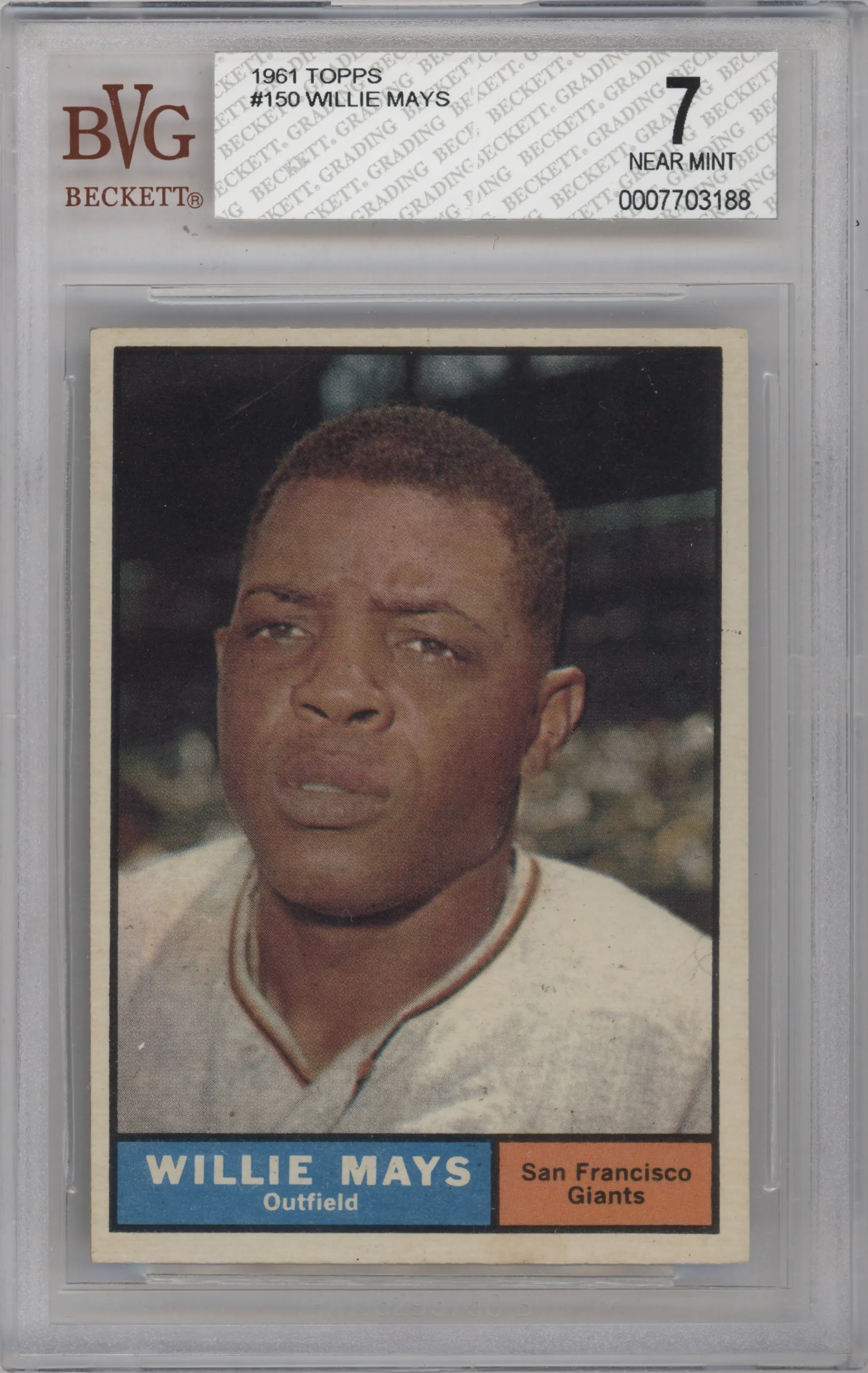 1961 Topps Willie Mays BGS 7