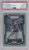 Jaxon Smith-Njigba from the 2023 Panini Prizm set graded by PSA and given an overall grade of 9.